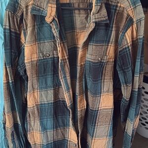 Men's Plaid Shirt - Blue and Tan SOFT